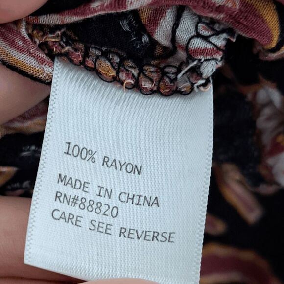 Christian Siriano Floral Button Down Cropped Top size L - Picture 6 of 7